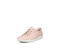 Schnürschuh ECCO "Ecco Soft 2.0", Damen, Gr. 38, rosa (rosé), Leder, Schuhe Schnürschuh, Freizeitschuh, Halbschuh, Schnürschuh mit dezenter Logo Prägung (53599204-38) rosé