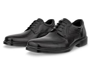 Schnürschuh ECCO "Helsinki 2", Herren, Gr. 43, schwarz, Glattleder, Schuhe Schnürschuh, Freizeitschuh, Halbschuh, Schnürschuh mit herausnehmbarem Fußbett, Topseller (57665739-43)
