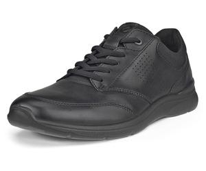 Schnürschuh ECCO "Irving", Herren, Gr. 45, schwarz, Leder, Schuhe Schnürschuh, Freizeitschuh, Halbschuh, Schnürschuh mit gepolstertem Schaftrand (95219547-45) schwarz