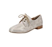 Schnürschuh EVERYBODY "Everybody Halbschuhe Leder", Damen, Gr. 38, silber, Leder, Schuhe Schnürschuh (46937619-38)