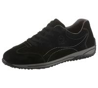 Schnürschuh GABOR "FLORENZ", Damen, Gr. 44, schwarz, Nubukleder, unifarben, Schuhe Schnürschuh, mit kontrastfarbenen Ziernähten, Freizeitschuh, Halbschuh, Schnürschuh (12120162-44) schwarz