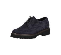 Schnürschuh GABOR "Gabor Halbschuhe Veloursleder", Damen, Gr. 40,5, blau (atlantik), Veloursleder, Schuhe Schnürschuh (75040538-40,5) atlantik