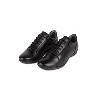 Schnürschuh GEOX, Herren, Gr. 40, schwarz, Leder, Textil, Schuhe Schnürschuh, Business Schuh, Sneaker mit zusätzlichem Außenreißverschluss (65080554-40)