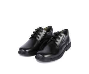 Schnürschuh GEOX "JR FEDERICO C", Damen, Gr. 38, schwarz, Leder, unifarben, festlich, Schuhe Schnürschuh, Kommunionsschuh, Festtagsschuh, Sneaker mit Textilfutter (22113030-38) schwarz