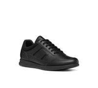 Schnürschuh GEOX "U AVERY", Herren, Gr. 44, schwarz, Lederimitat, Textil, Schuhe Schnürschuh, Schnürschuh, Freizeitschuh mit praktischem Außenreißverschluss (34798021-44) schwarz