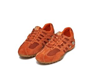 Schnürschuh GEOX "U SNAKE ORIGINAL", Herren, Gr. 39, orange, Leder, Textil, Schuhe Schnürschuh, Schnürschuh, Freizeitschuh, Trekking Sneaker mit Lederinnensohle (32191865-39) orange