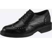 Schnürschuh HEINE, Damen, Gr. 37, schwarz, Glattleder, Leder, Rindsleder, Schuhe Schnürschuh (88733868-37) schwarz