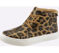 Schnürschuh HEINE, Damen, Gr. 38, braun (leo, camelfarben), Synthetik, Schuhe Schnürschuh (54089515-38) leo, camelfarben