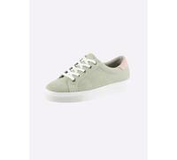 Schnürschuh HEINE, Damen, Gr. 39, mint, rosé, Leder, Rindsleder, Veloursleder, Schuhe Schnürschuh (75747006-39) mint, rosé