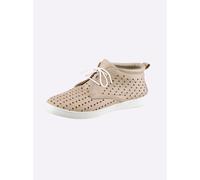 Schnürschuh HEINE, Damen, Gr. 41, sand, Leder, Schuhe Schnürschuh (76539145-41) sand