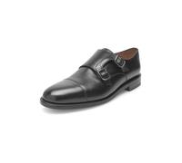 Schnürschuh HENRY STEVENS "Winston CDM", Herren, Gr. 42, schwarz, Boxcalf, Schuhe, Herren Businessschuh Double Monk Strap handgefertigt, Lederschuh (97999712-42) schwarz