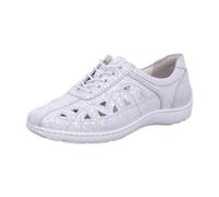 Schnürschuh WALDLÄUFER "HENNI", Herren, Gr. 4,5 (37,5), weiß, silberfarben, Nappaleder, metallic, Basic, Schuhe Schnürschuh, Freizeitsneaker, Halbschuh, Bequemschuhm, Komfortweite H (= sehr weit) (744