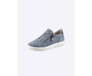 Schnürschuh JANA, Damen, Gr. 40, blau (jeansblau), Veloursleder, Schuhe Schnürschuh (95002830-40) jeansblau