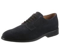Schnürschuh JOOP "velluto misto kleitos lace up yd4", Herren, Gr. 44, Leder, blau (schwarz navy), Veloursleder, Schuhe Schnürschuh, Businessschuh, Abendschuh, Festtagsschuh mit Blockabsatz (20747361-4