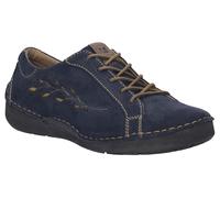Schnürschuh JOSEF SEIBEL "Fergey 40", Damen, Gr. 40, blau, Leder, Schuhe Schnürschuh, Freizeitschuh, Komfortschuh mit Wechselfußbett (41878534-40) blau