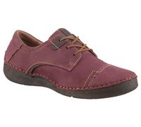 Schnürschuh JOSEF SEIBEL "Fergey 41", Damen, Gr. 42, rot (bordeaux), Leder, casual, Schuhe, Freizeitschuh, Komfortschuh mit Wechselfußbett (60087808-42) bordeaux