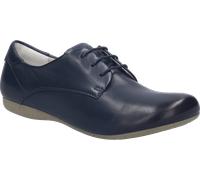 Schnürschuh JOSEF SEIBEL "Fiona 84", Damen, Gr. 42, ocean used, Leder, Schuhe Schnürschuh, Businessschuh, Halbschuh mit Ziernähten, in Weite G (=weit) (41240169-42) ocean used
