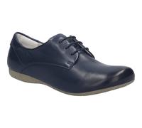 Schnürschuh JOSEF SEIBEL "Fiona 84", Damen, Gr. 39, ocean used, Leder, Schuhe Schnürschuh, Businessschuh, Halbschuh mit Ziernähten, in Weite G (=weit) (41240169-39) ocean used