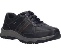 Schnürschuh JOSEF SEIBEL "Leroy 56", Herren, Gr. 45, schwarz, kombi, Leder, Schuhe Schnürschuh, Sneaker, Halbschuh mit Kontrastbesätzen, Weite H (=sehr weit) (35662267-45) schwarz, kombi