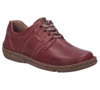 Schnürschuh JOSEF SEIBEL "Neele 44", Damen, Gr. 39, rot (bordeaux), Leder, Schuhe Schnürschuh, Freizeitschuh, Komfortschuh mit Wechselfußbett aus Leder (16778513-39) bordeaux
