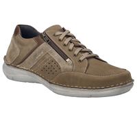 Josef Seibel Herren Sneaker New Anvers 87 – Low-Top, Weite K, Wechselfußbett – Sand-Kombi 42