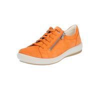 Schnürschuh LEGERO "Legero Halbschuhe Veloursleder", Damen, Gr. 38,5, orange, Veloursleder, Schuhe Schnürschuh (39996010-38,5) orange