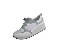 Schnürschuh LEI BY TESSAMINO "Nala", Damen, Gr. 35, weiß (hellblau, weiß), Kunstfaser, Synthetik, Schuhe Schnürschuh, in Weite H (68128910-35) hellblau, weiß