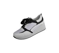 Schnürschuh LEI BY TESSAMINO "Nala", Damen, Gr. 44, schwarz-weiß (schwarz, weiß), Kunstfaser, Synthetik, Schuhe Schnürschuh, in Weite H (16842306-44) schwarz, weiß