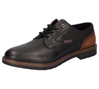 Schnürschuh LERROS, Herren, Gr. 43, schwarz, cognac, Leder, Schuhe Schnürschuh, Business Schuh, Halbschuh, Schnürschuh mit Blockabsatz (53785465-43) schwarz, cognac
