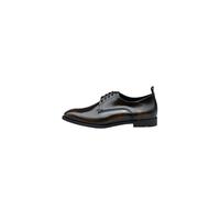 Schnürschuh LLOYD "SKY 110", Damen, Gr. 6,5, braun (schwarz), Leder, unifarben, Basic, Schuhe Schnürschuh, mit glänzendem Lackleder (27105412-6,5) schwarz