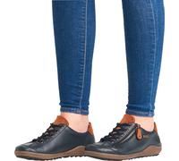 Remonte Damen Sneaker R1402 – Schnürschuhe remonteTEX, wasserabweisend, Blau Kombi 42 EU