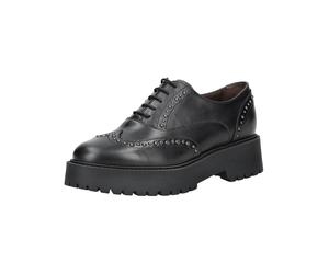 Schnürschuh NERO GIARDINI "Nero Giardini Halbschuhe Leder", Damen, Gr. 39, schwarz, Leder, Schuhe Schnürschuh (58147150-39) schwarz