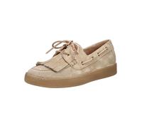 Schnürschuh PAUL GREEN "Paul Green Halbschuhe Veloursleder", Damen, Gr. 38,5, beige, Veloursleder, Schuhe Schnürschuh (32574344-38,5) beige