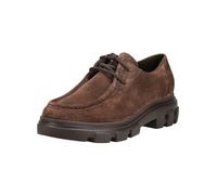 Schnürschuh PAUL GREEN "Paul Green Halbschuhe Veloursleder", Damen, Gr. 41, braun (wood), Veloursleder, Schuhe Schnürschuh (58701206-41) wood