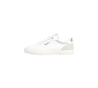 Schnürschuh PEPE JEANS "Trainer KENTON COURT W", Damen, Gr. 42, weiß (silber), 100% Polyurethan, Schuhe Schnürschuh (12039134-42) silber