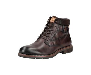 Schnürschuh PIKOLINOS "PIKOLINOS Stiefelette Leder", Herren, Gr. 44, braun (dunkelbraun), Leder, Schuhe Schnürschuh (67885840-44) dunkelbraun