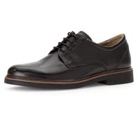 Schnürschuh PIUS GABOR, Herren, Gr. 7 (40,5), schwarz, Glattleder, unifarben, Schuhe Schnürschuh, Blockabsatz, Businessschuh, Halbschuh mit Ziernähten, G-Weite (58195617-7)