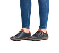 Remonte Damen Sneaker R1402 – Schnürschuhe remonteTEX, wasserabweisend, Blau Kombi 42 EU