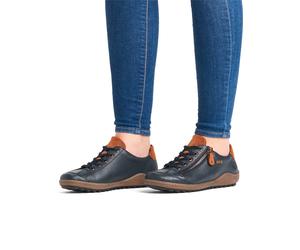 Schnürschuh REMONTE, Damen, Gr. 42, blau (marine), Lederimitat, Schuhe Schnürschuh (31973408-42) marine