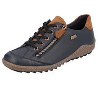 Remonte Damen Sneaker R1402 – Schnürschuhe remonteTEX, wasserabweisend, Blau Kombi 42 EU