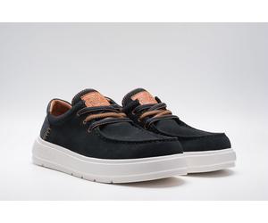 Schnürschuh REPLAY, Herren, Gr. 45, navy, Lederimitat, Veloursleder, unifarben mit Farbeinsatz, Schuhe Schnürschuh, Mokassin, Halbschuh, Casual-Sneaker mit gepolstertem Schaftrand (25524917-45) navy