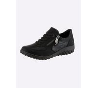 Rieker Keilsneaker 59501-00 Damen Schwarz Nubuklederimitat Reißverschluss Gr. 37