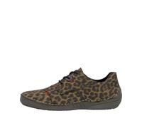 Schnürschuh RIEKER, Damen, Gr. 39, braun (leo), Lederimitat, animal-print, Schuhe, Sneaker, Halbschuh, Casual-Schnürer mit weicher Innensohle (72536335-39) leo