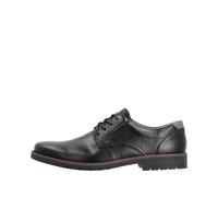 Schnürschuh RIEKER, Herren, Gr. 40, schwarz, Lederimitat, festlich, Schuhe Schnürschuh, Halbschuh, Business-Schnürer, Anzugschuh mit Blockabsatz (32934125-40) schwarz