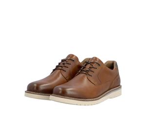 Schnürschuh RIEKER, Herren, Gr. 42, braun, Glattleder, used, Schuhe Schnürschuh, Halbschuh, Business-Schnürer in bequemer Form (79690403-42) braun