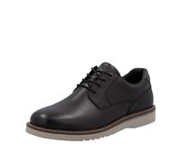 Schnürschuh RIEKER, Herren, Gr. 44, grau (dunkelgrau), Glattleder, unifarben, Schuhe Schnürschuh, Halbschuh, Business-Schnürer in bequemer Form (82419737-44) dunkelgrau