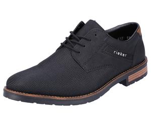 Schnürschuh RIEKER, Herren, Gr. 45, schwarz, Synthetik, Textil, Schuhe Schnürschuh, in Business-Look, Freizeitschuh, Halbschuh, Schnürschuh (14304828-45) schwarz