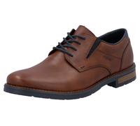 Schnürschuh RIEKER, Herren, Gr. 46, braun (braun, used), Leder, Schuhe Schnürschuh, mit Stretch, Freizeitschuh, Halbschuh, Schnürschuh (40905159-46) braun, used