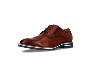 Schnürschuh SALAMANDER, Herren, Gr. 44, braun (cognac), Leder, Basic, Schuhe Schnürschuh, Schnürer, Business Schuh, Halbschuh mit Blockabsatz (63956835-44) cognac