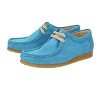 Schnürschuh SIOUX "Tils grashop.-D 001", Damen, Gr. 39.5 (UK 6), blau, Obermaterial: 100% Kalbsveloursleder CAVL. 100% Naturkautschuk NaRubber., Schuhe Schnürschuh (29324517-39,5) blau